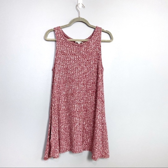 Umgee Tops - Umgee Burgundy Spacedye Knit Sleeveless Tank Top S